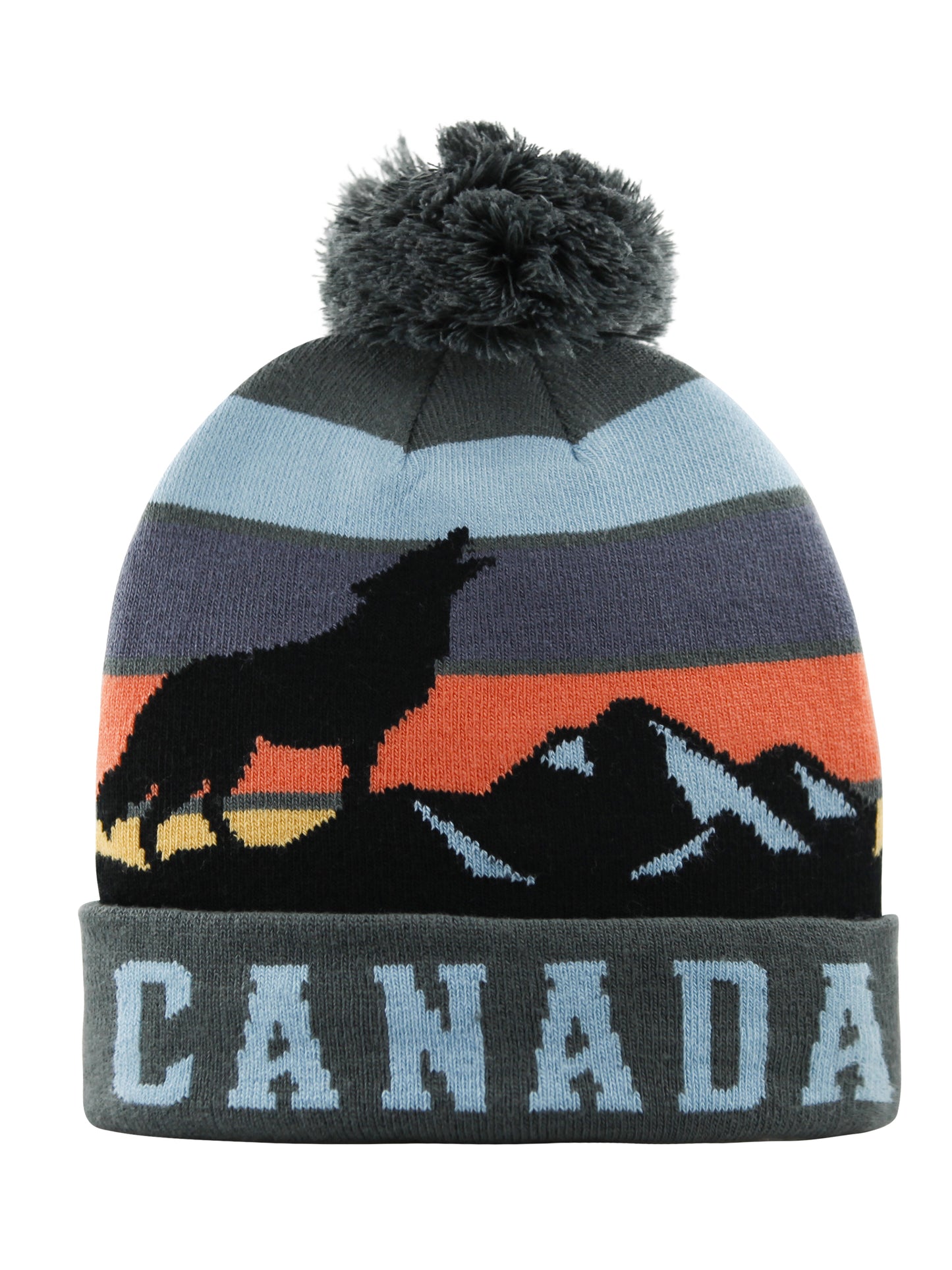 Landmark Beanies - Canada Wolf Retro Sunset