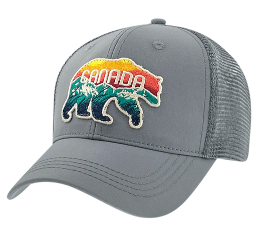 Canada Embroidered Patch Meshback Hats - Moose & Bear