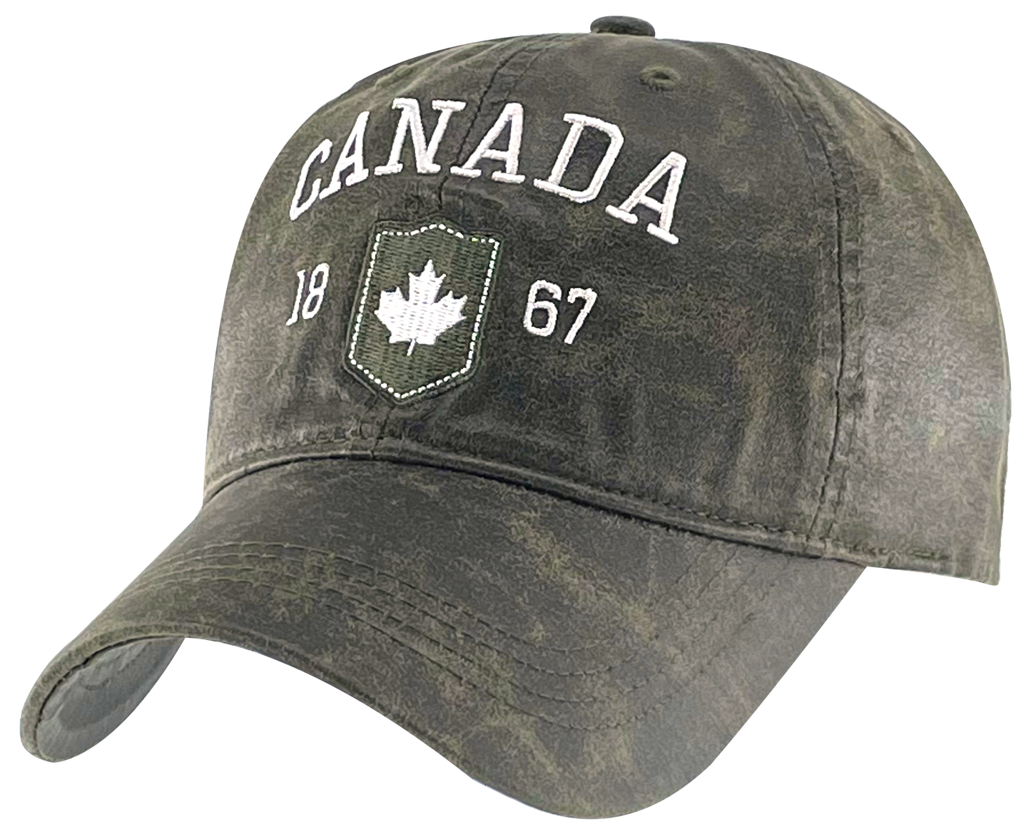 Canada Leather/Suede hat with Sleek Canada Embroidery