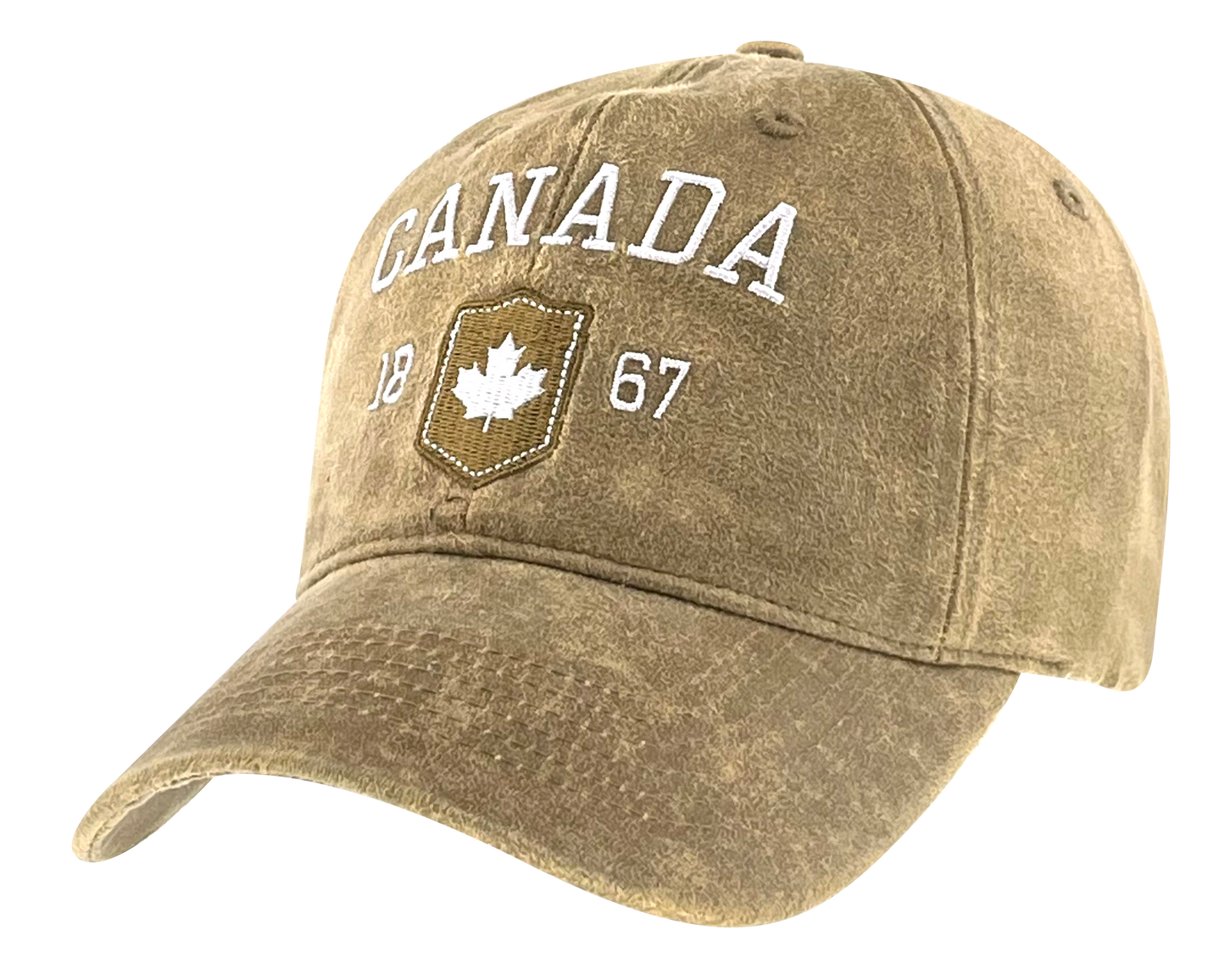 Canada Leather/Suede hat with Sleek Canada Embroidery