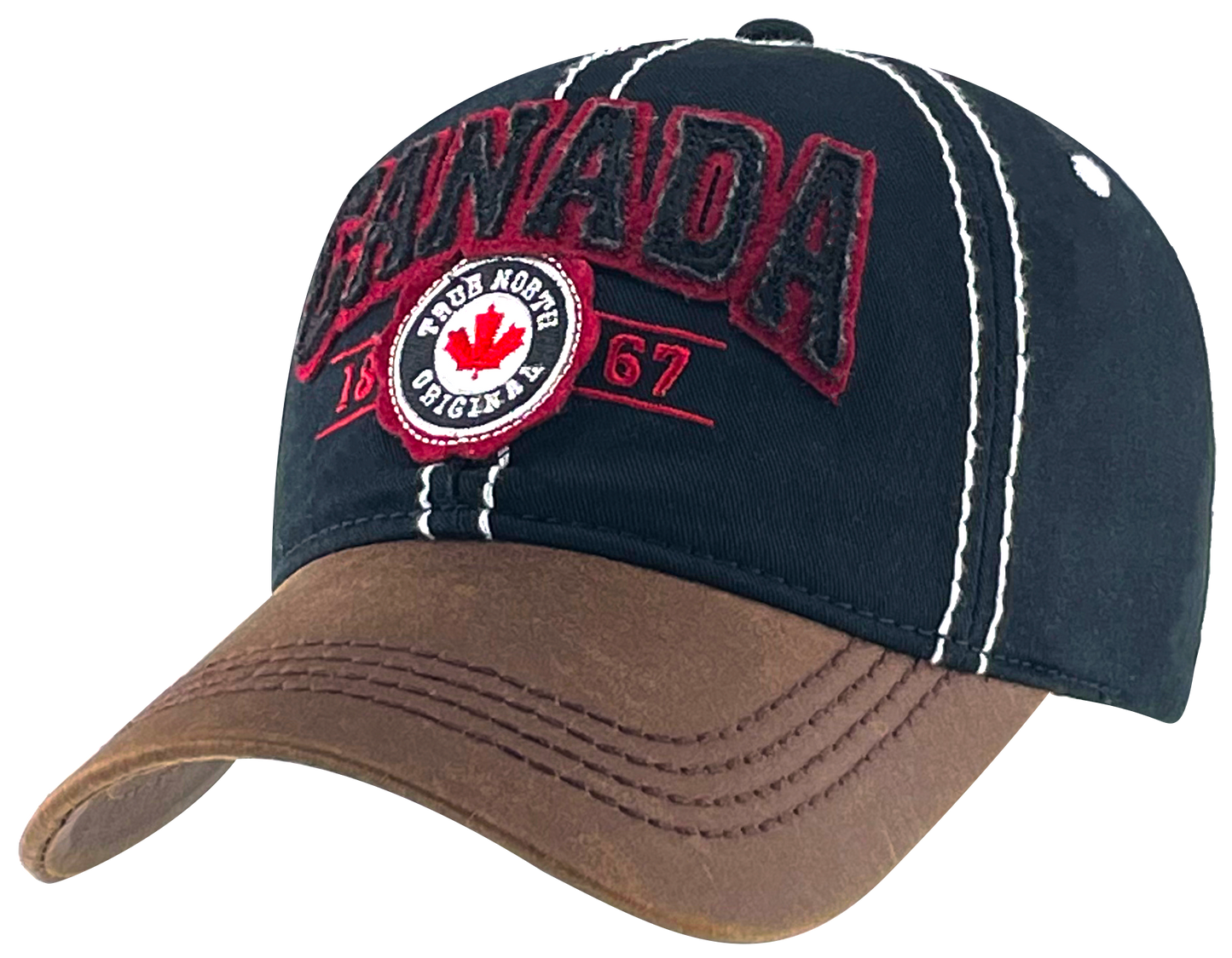 Canada Washed Cotton Hat with Applique/Embroidery