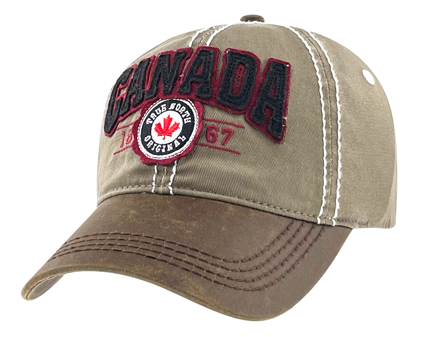 Canada Washed Cotton Hat with Applique/Embroidery