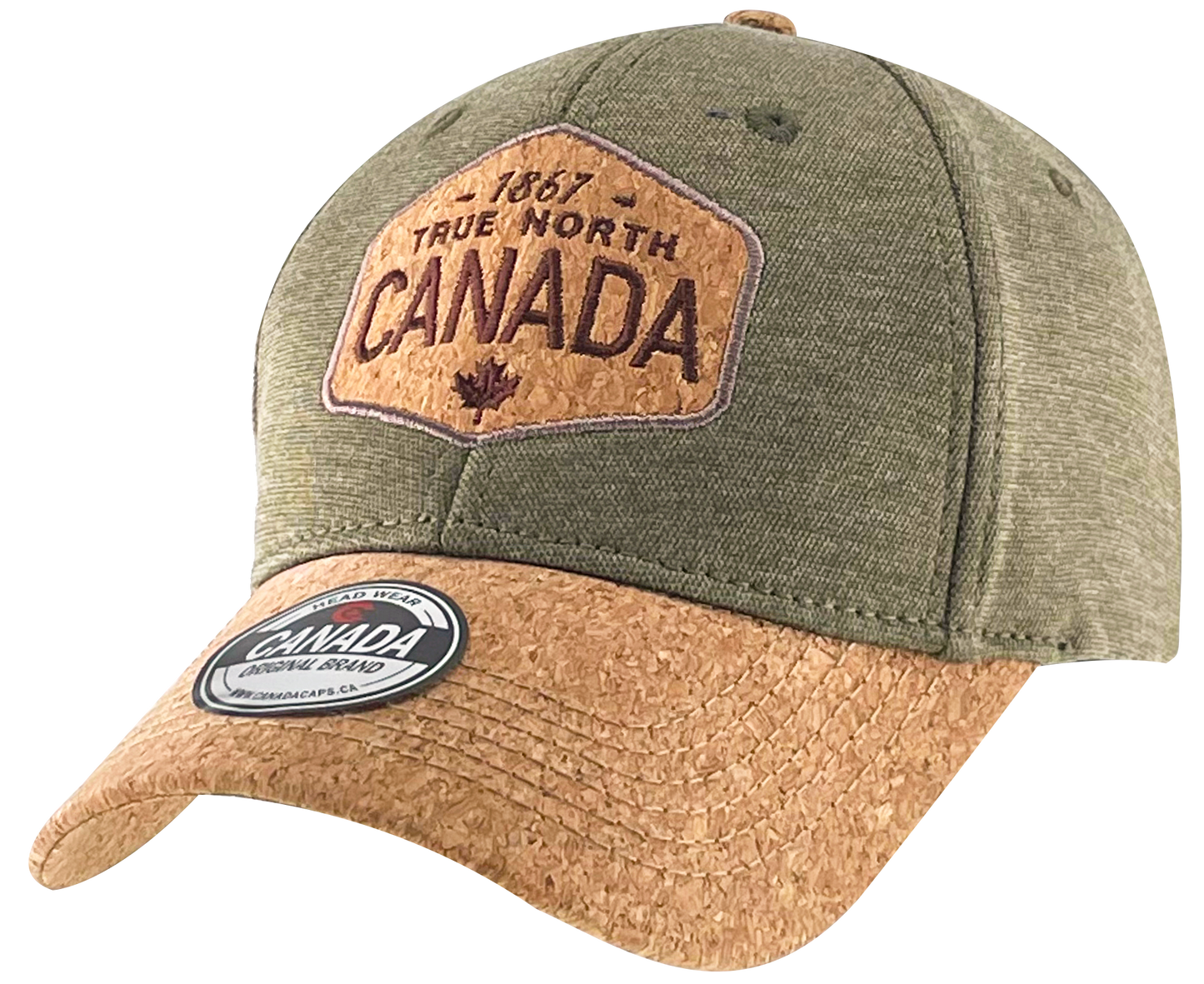 Canada Thick Jersey Material Hat with Cork Patch and Cork Peak