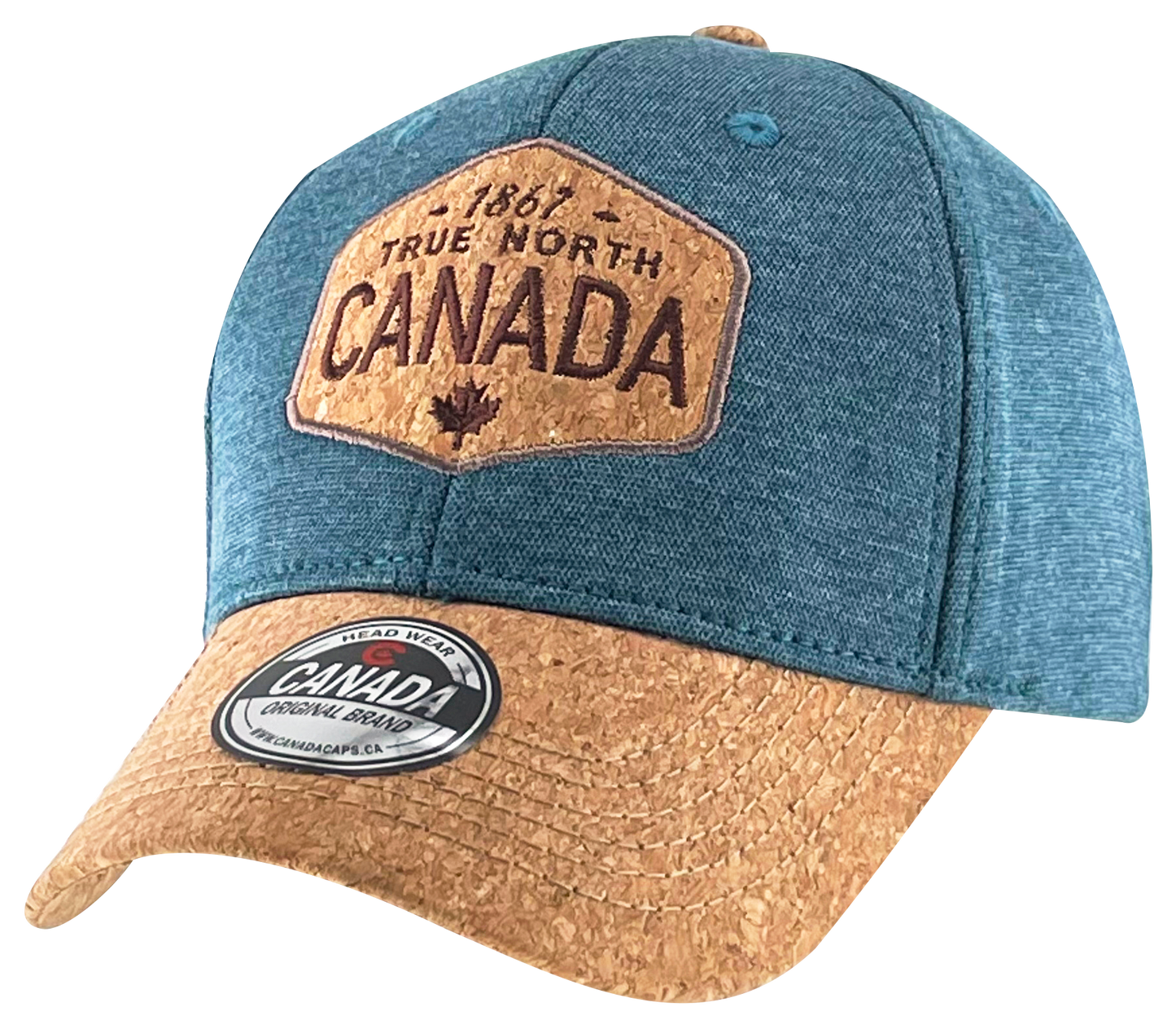 Canada Thick Jersey Material Hat with Cork Patch and Cork Peak