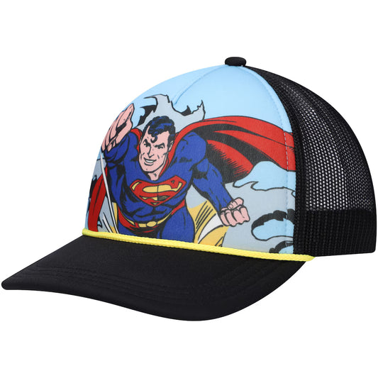 Superman Unisex Graphic Foam Trucker Adjustable Hat - Blue/Black