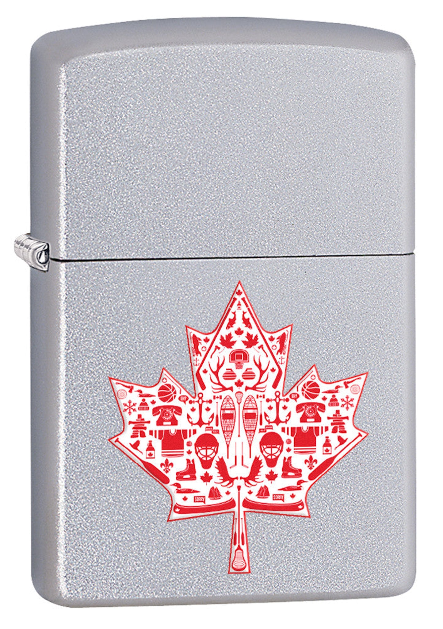 Zippo Souvenir Lighter Detailed Maple Leaf (Chrome) (205-078174)