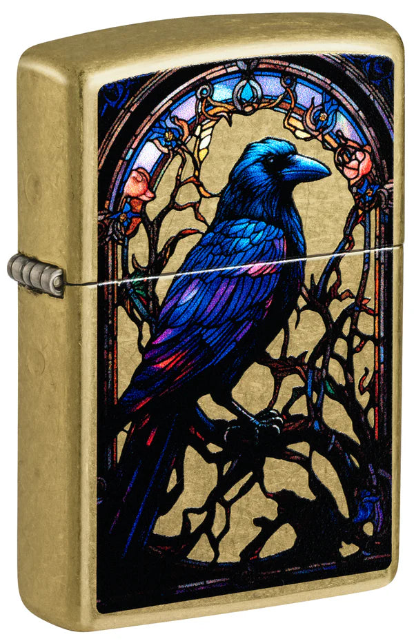 Zippo Stained Glass Raven Design (46946)