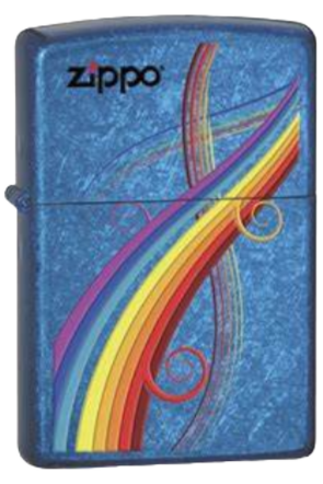 Zippo Lighter Rainbow Swirl Cerulean (24806)