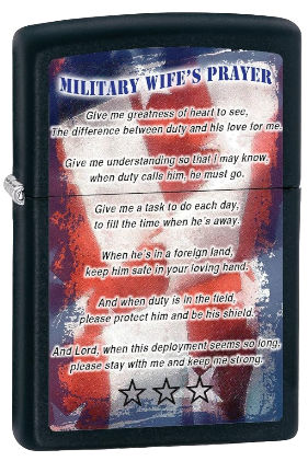 Zippo Lighter Military Wife Prayer (28315)
