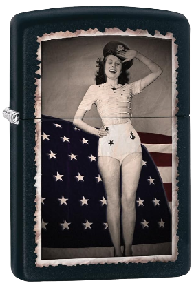 Zippo Lighter Flag Woman Saluting (28533)