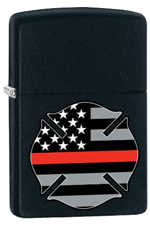Zippo Lighter Red Flag Firefighter (29553)