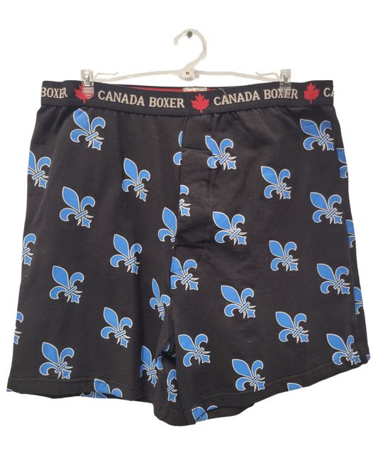 Boxer Short Quebec Fleur du Lys - Black