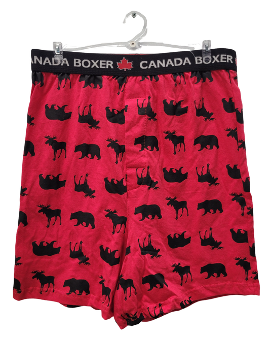 Boxer Short Canada Moose & Bear Silhouette