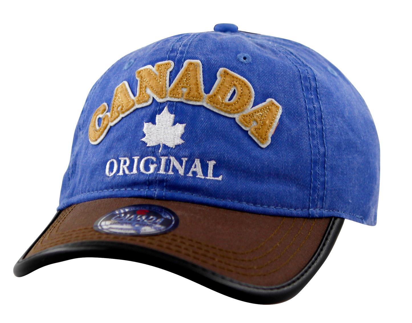Canada Baseball Hat - Cotton Twill with Vegan Leather Trim