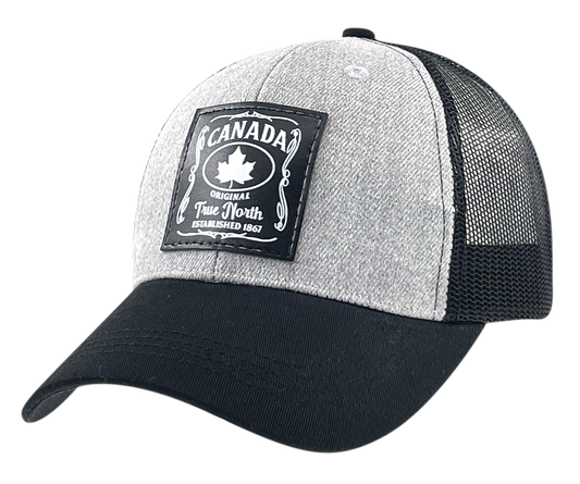 Canada Meshback Hat Canada Whisky Leatherette Patch