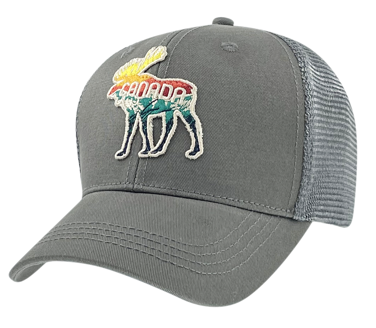 Canada Embroidered Patch Meshback Hats - Moose & Bear
