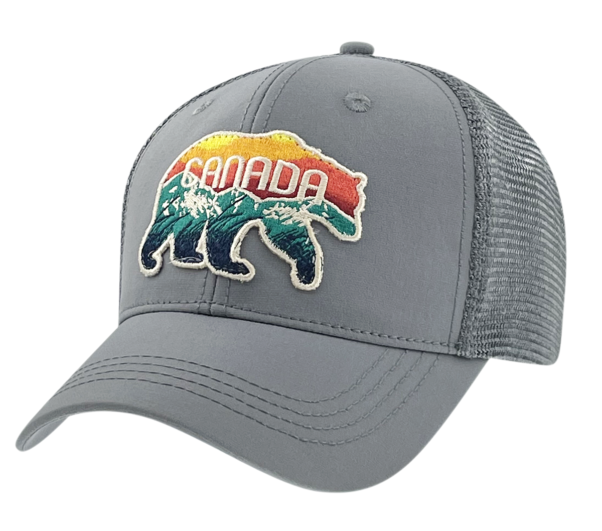 Canada Embroidered Patch Meshback Hats - Moose & Bear