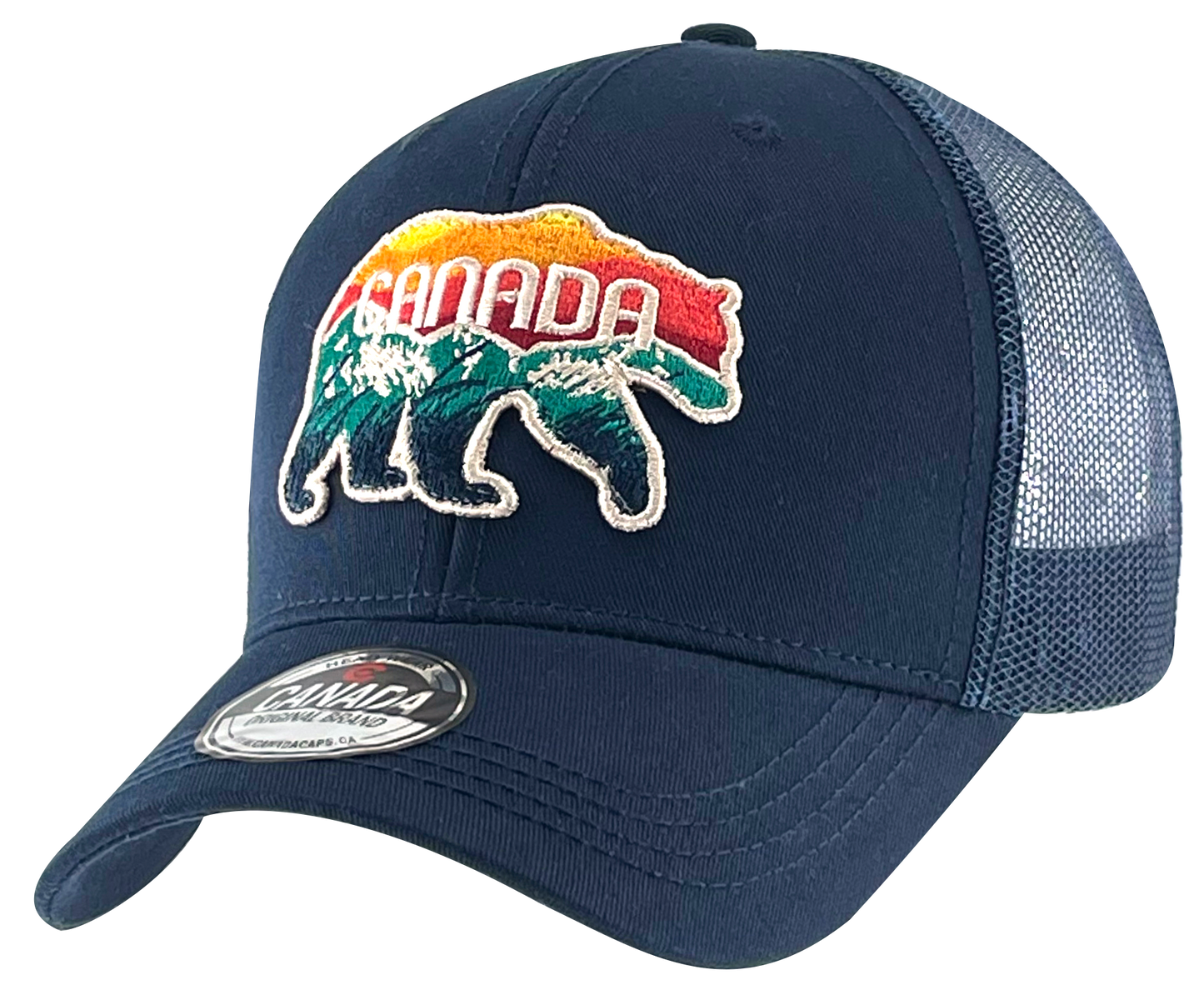 Canada Embroidered Patch Meshback Hats - Moose & Bear