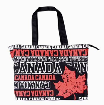 Canada Canvas Jumbo Beach/Travel Tote Bag