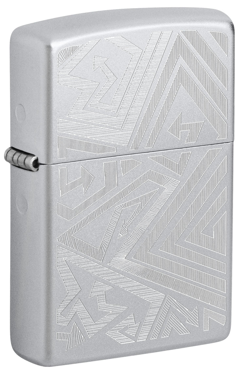Zippo Lighter Lined Arrow Design (46481)