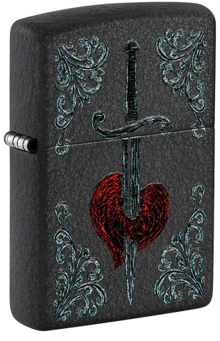 ZIPPO HEART DAGGER TATTOO DESIGN (48617)