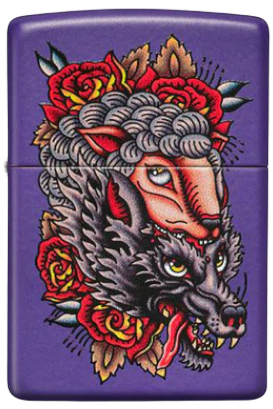 Zippo Lighter Wolf Design (49413)