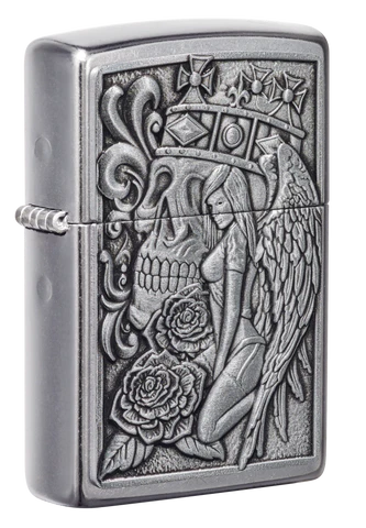 ZIPPO Skull and Angel Emblem Design (49442)