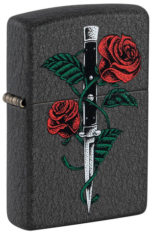 ZIPPO Rose Dagger Tattoo Design (49778)