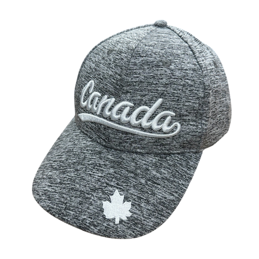 Canada Baseball Hats - Micro Fiber Sports Cap - Salt & Pepper Colours