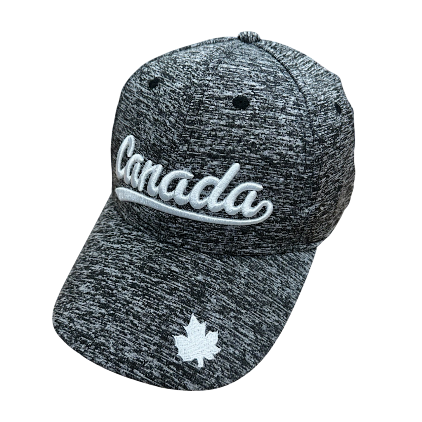 Canada Baseball Hats - Micro Fiber Sports Cap - Salt & Pepper Colours