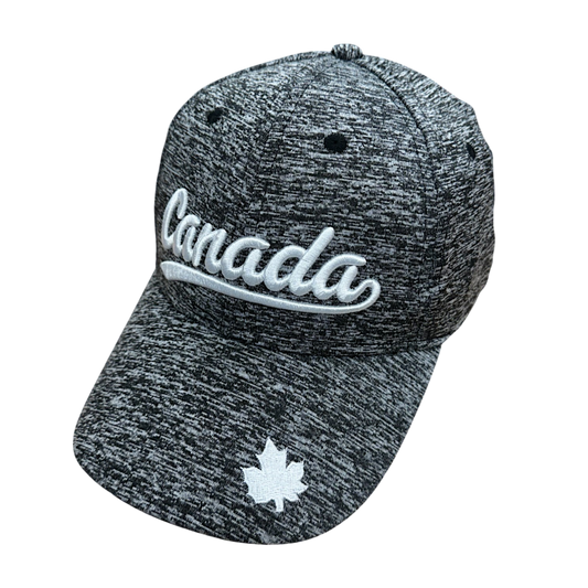 Canada Baseball Hats - Micro Fiber Sports Cap - Salt & Pepper Colours