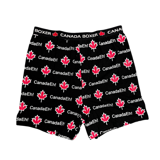 Boxer Short Canada Eh!  - Black