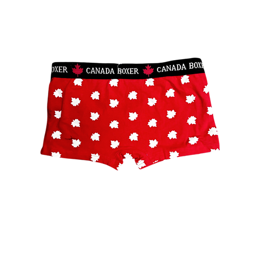 Ladies Canada Boxer Short Canada Multi Maple Leaf - Red