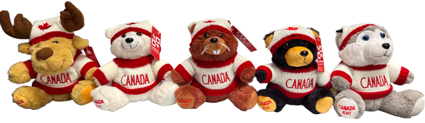 Canada Plush Furry 8" with Knitted Toque & Sweater