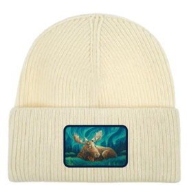 Licensed Premium Ribbed Toques - ARW - Restful Night Aurora Moose