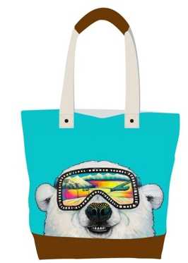 Licensed Canvas Tote w/ Vegan Leather Accents & Zippers - ARW - Polarized