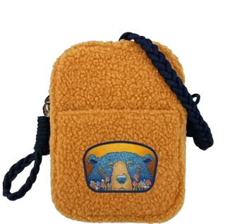Licensed Sherpa Plush Crossbody - ARW - Fun Guy "Fungi" Bear