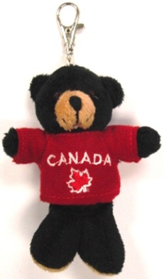 Canada 4" Plush Key Chain Clip with Hoodie