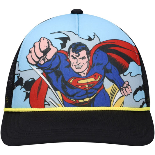 Superman Unisex Graphic Foam Trucker Adjustable Hat - Blue/Black