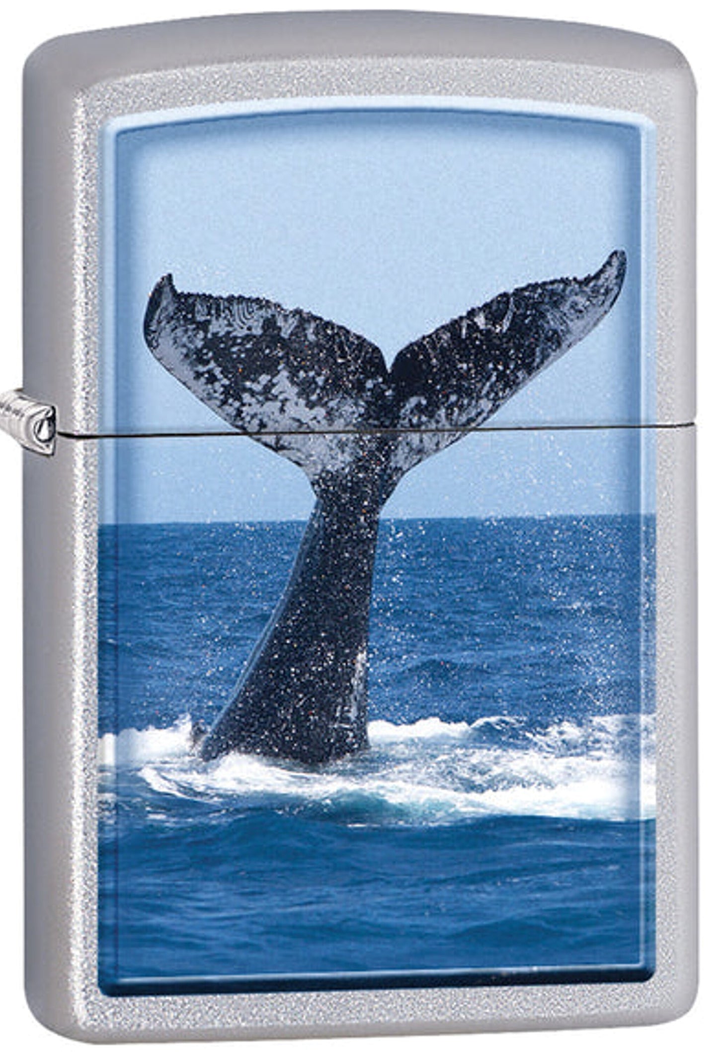 ZIPPO Lighter Souvenir Diving Whale (Chrome) (205-078184)