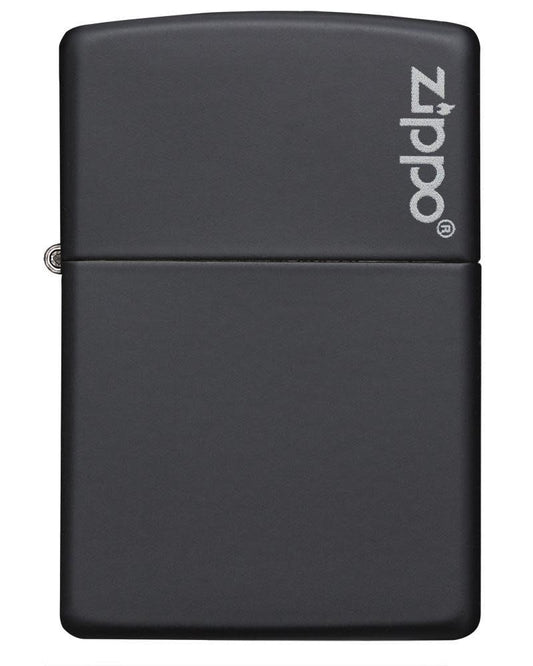 ZIPPO Lighters Black Matte Zippo Logo (218ZL)