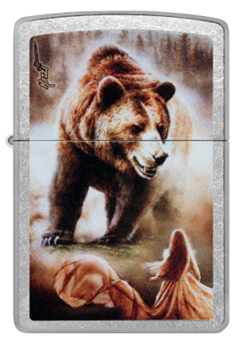 ZIPPO Chrome Grizzly Bear (48330)