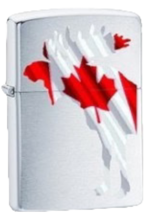 Zippo Souvenir Canada Flag Moose (Chrome) (67674)