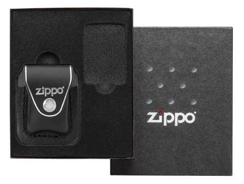 ZIPPO Leather Pouch W/Clip (LPCBK)