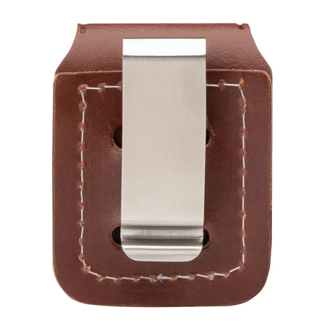 ZIPPO Leather Pouch W/Clip Brown (LPCB)
