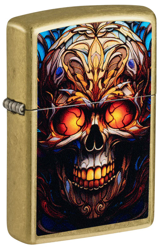 Zippo Stained Glass Skull Design (46715)